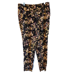 Jessica Simpson Black Floral Pull-On Pants